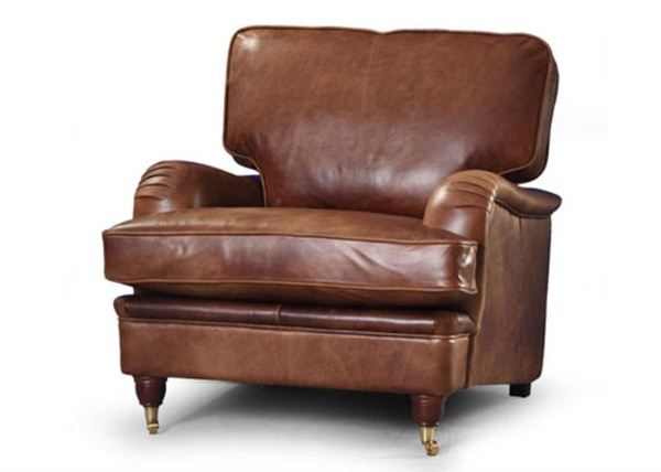 next tan leather armchair