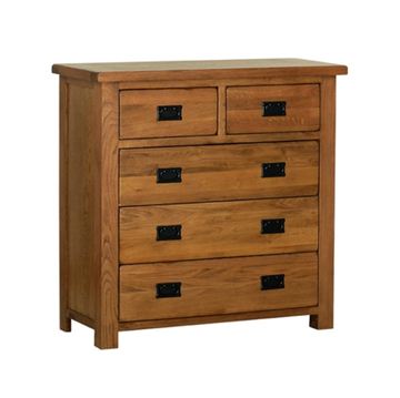 Picture of Country Oak 2 over 3 Chest of Drawers