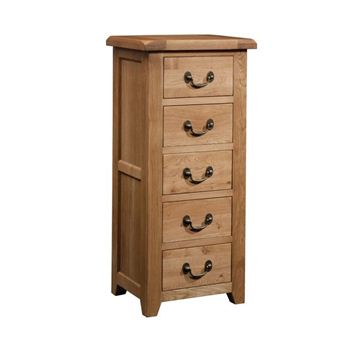 Picture of Old Mill Oak 5 Drawer Wellington