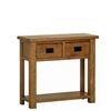 Picture of Country Oak 2 Drawer Console