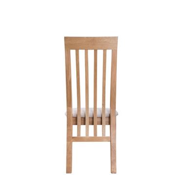 Picture of Oslo Oak Slat Back Chair Fabric Seat