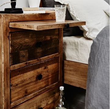 Picture of Soho Reclaimed 3 Drawer Bedside